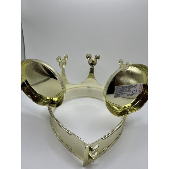Disney On Ice Parks Jeweled Crown Mickey Mouse Ears Plastic Gold Metallic - Picture 7 of 9